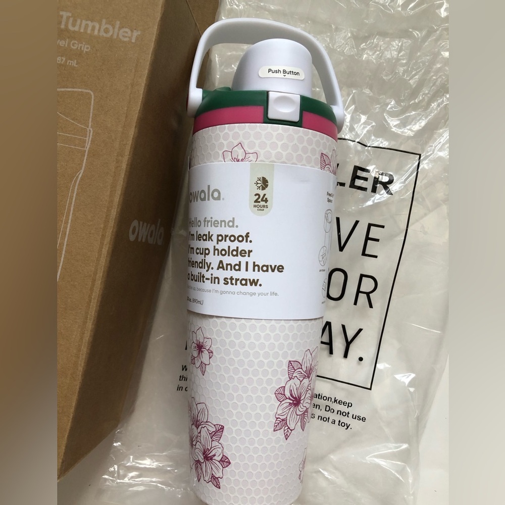 NWT Owala 30 OZ Special Edition Azalea 13 Floral Masters Golf Freesip - Picture 9 of 15